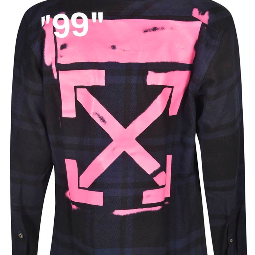 OFF-WHITE Stencil Flannel Shirt